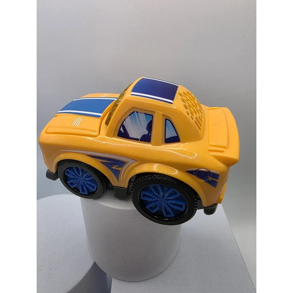 Vtech Go! Go! Smart Wheels Muscle Car Yellow Blue Racing Stripe Toy Vehicle